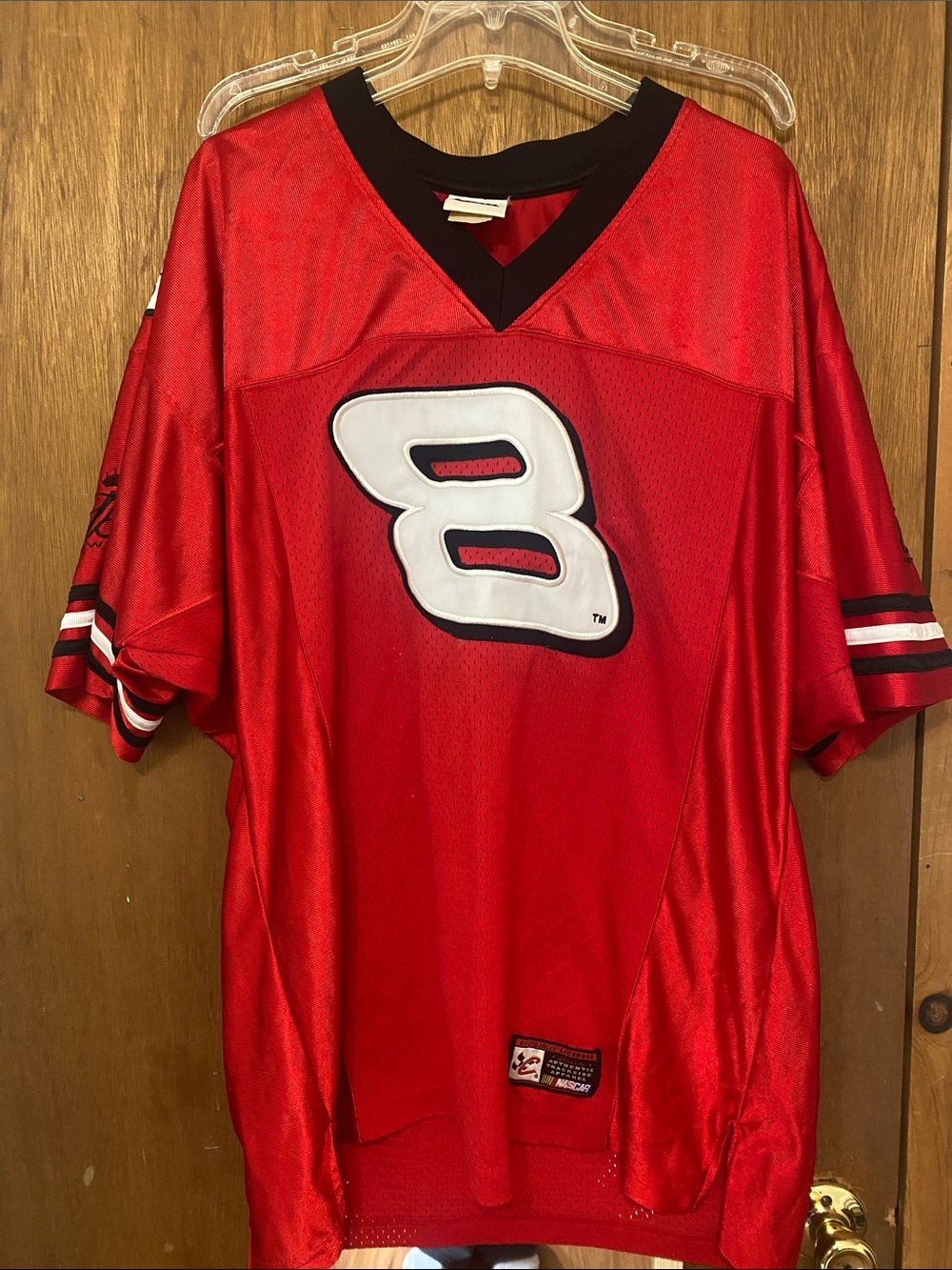 Men's Red Number 8 Mesh Football Jersey